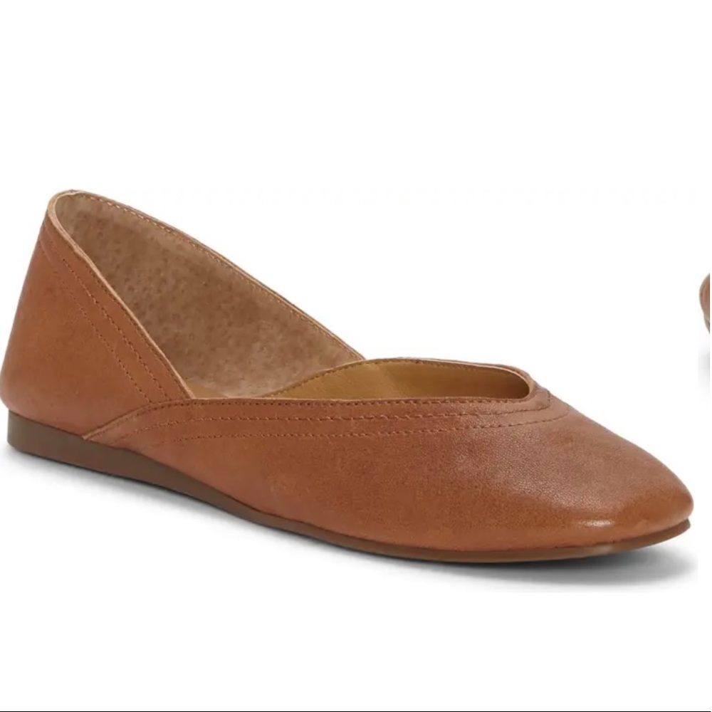 Lucky Brand Alba Skimmer Tan Flats Size 11 Leather